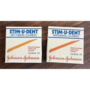 Vintage Stim-U-Dent Interdental Cleaners by‎ Johnson & Johnson Lot of 2 Packs